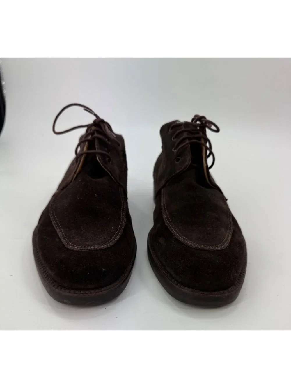 Vintage Cable & Co Hugo Chuckla Italy Brown Suede Leather Mens Lace-Up Dress Sho